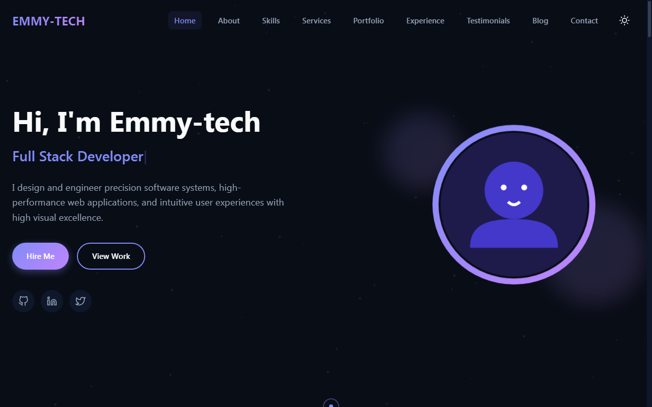 Personal portfolio template preview